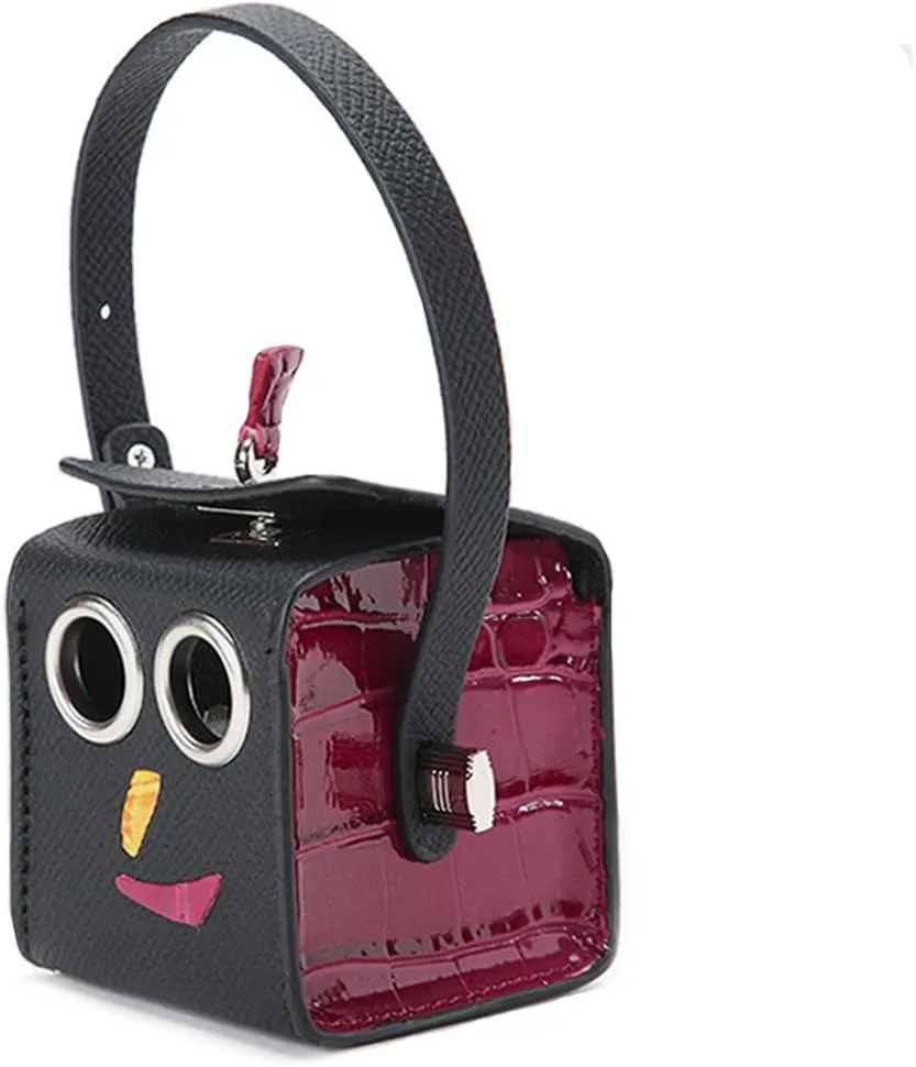 Mmsu Mini Robot Bag Charm, Fashion Leather keychain Accessory For Handbags Tote Purse Crossbody Shoulder Bag For Women