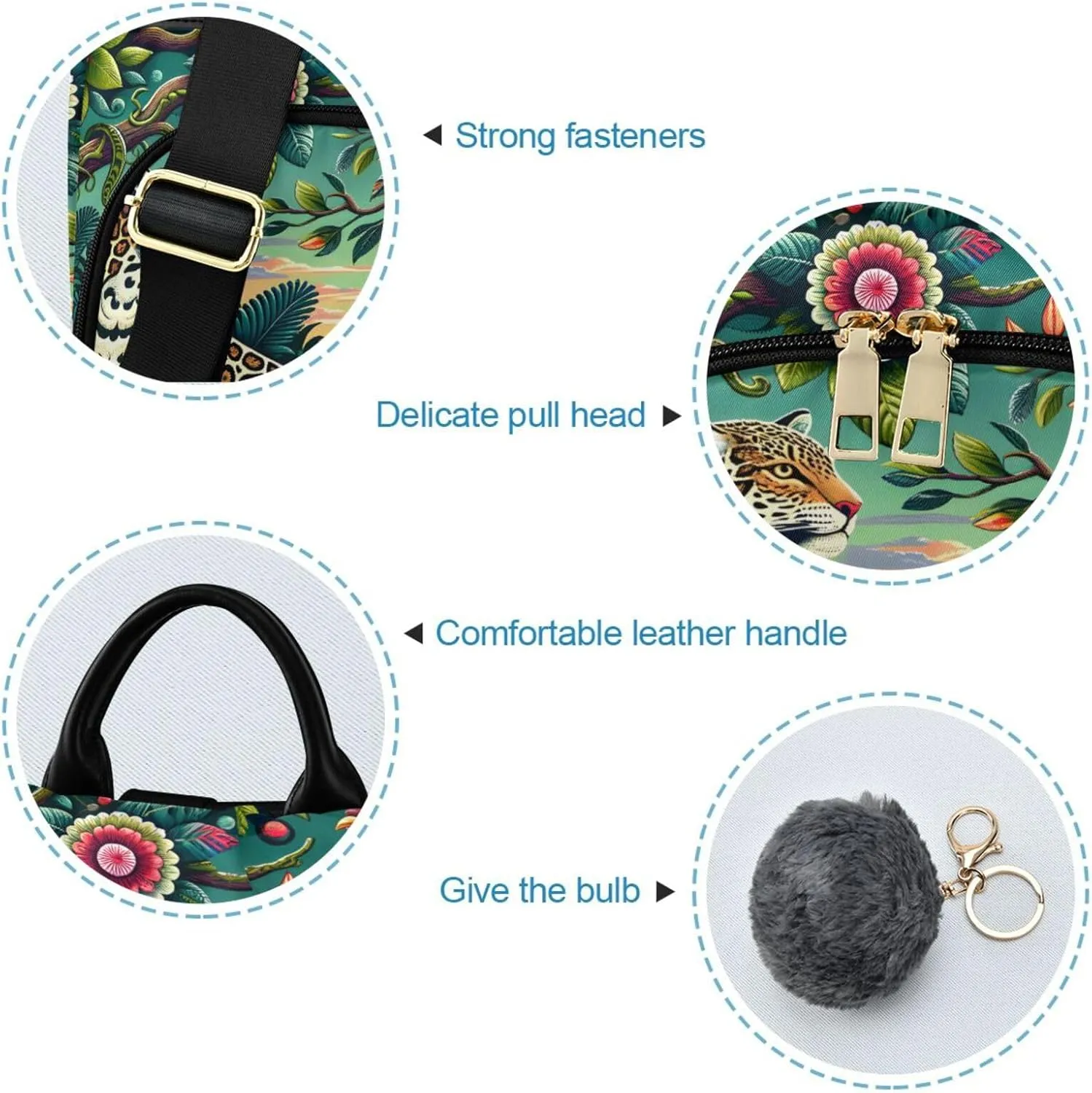MNSRUU Women Backpack Purse Leopard Surrounded by Lush Greenery Backpack for Women Anti-theft Shoulder Bag Carry On Backpack Lightweight Rucksack Fashion Travel Ladies Bags