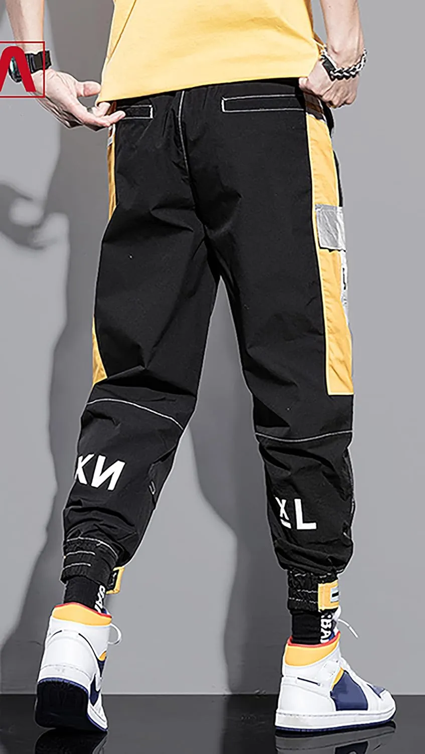 MOKEWEN Men's Jogger Cargo Techwear Streetwear Ankle Casual Harem Pants with Pocket