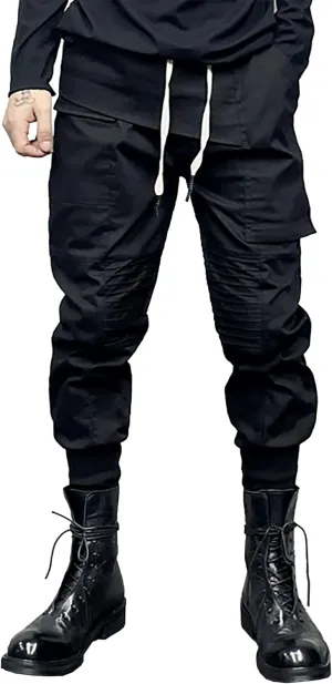 MOKEWEN Men's Jogger Cargo Techwear Streetwear Ankle Casual Harem Pants with Pocket