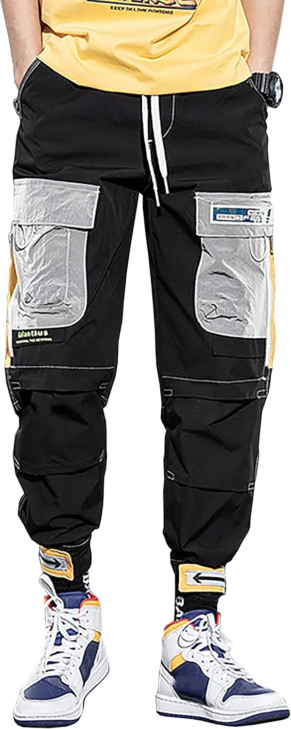 MOKEWEN Men's Jogger Cargo Techwear Streetwear Ankle Casual Harem Pants with Pocket