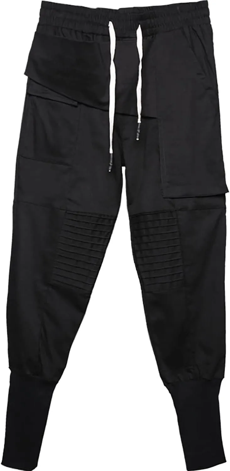 MOKEWEN Men's Jogger Cargo Techwear Streetwear Ankle Casual Harem Pants with Pocket