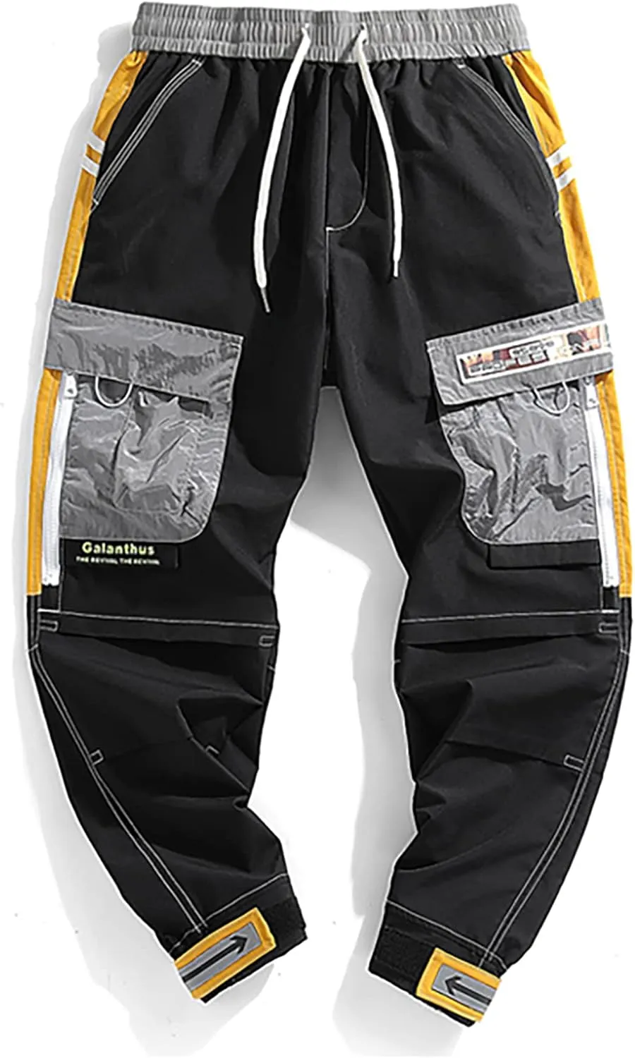 MOKEWEN Men's Jogger Cargo Techwear Streetwear Ankle Casual Harem Pants with Pocket
