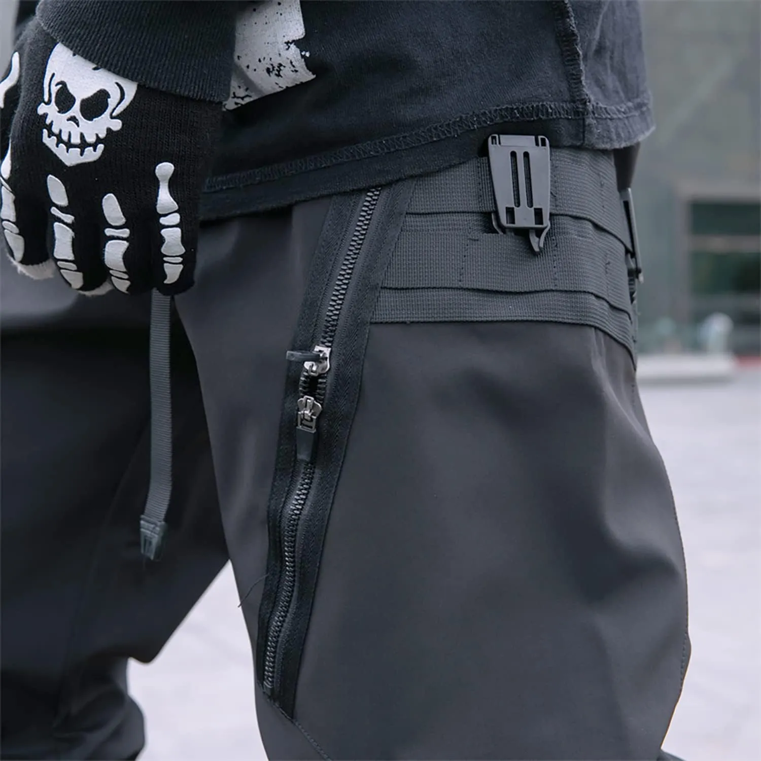 MOKEWEN Men's Jogger Cargo Techwear Streetwear Ankle Casual Harem Pants with Pocket