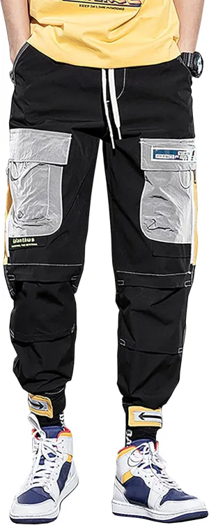 MOKEWEN Men's Jogger Cargo Techwear Streetwear Ankle Casual Harem Pants with Pocket
