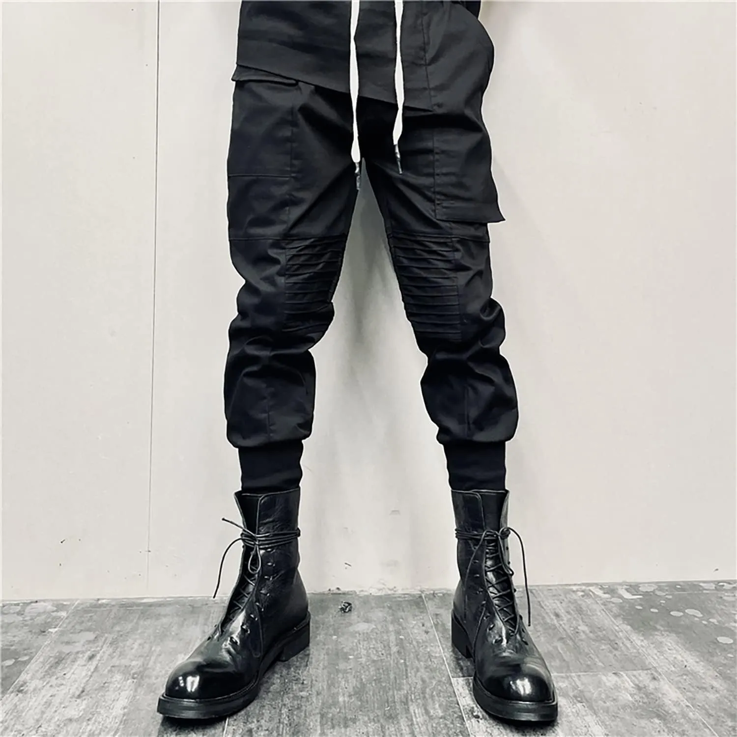 MOKEWEN Men's Jogger Cargo Techwear Streetwear Ankle Casual Harem Pants with Pocket