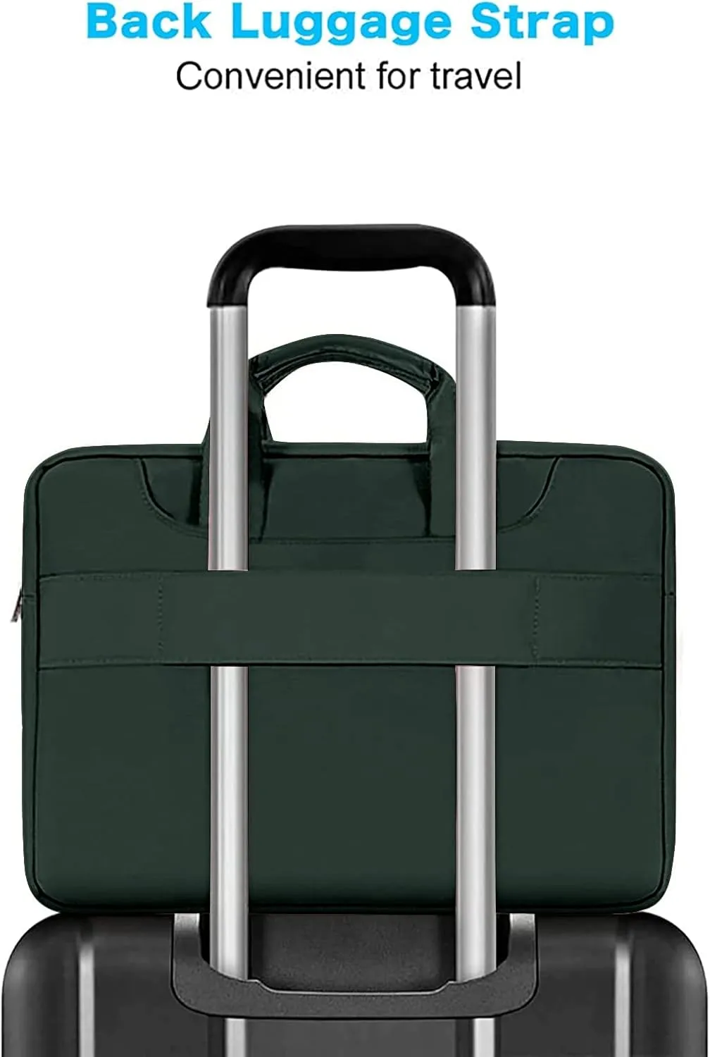 MOSISO 360 Protective Laptop Shoulder Bag Compatible with 17-17.3 inch Dell XPS/HP Pavilion/Ideapad/Acer/Alienware/HP Omen,Matching Color Sleeve with Belt, Emerald Green