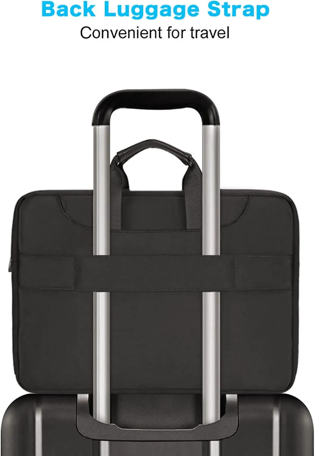 MOSISO 360 Protective Laptop Shoulder Bag Compatible with MacBook Air 15 M4 A3241 M3 A3114 M2 A2941/Pro 16 inch M4 M3 M2 M1, 15-15.6 inch Notebook,Matching Color Sleeve with Belt, Black