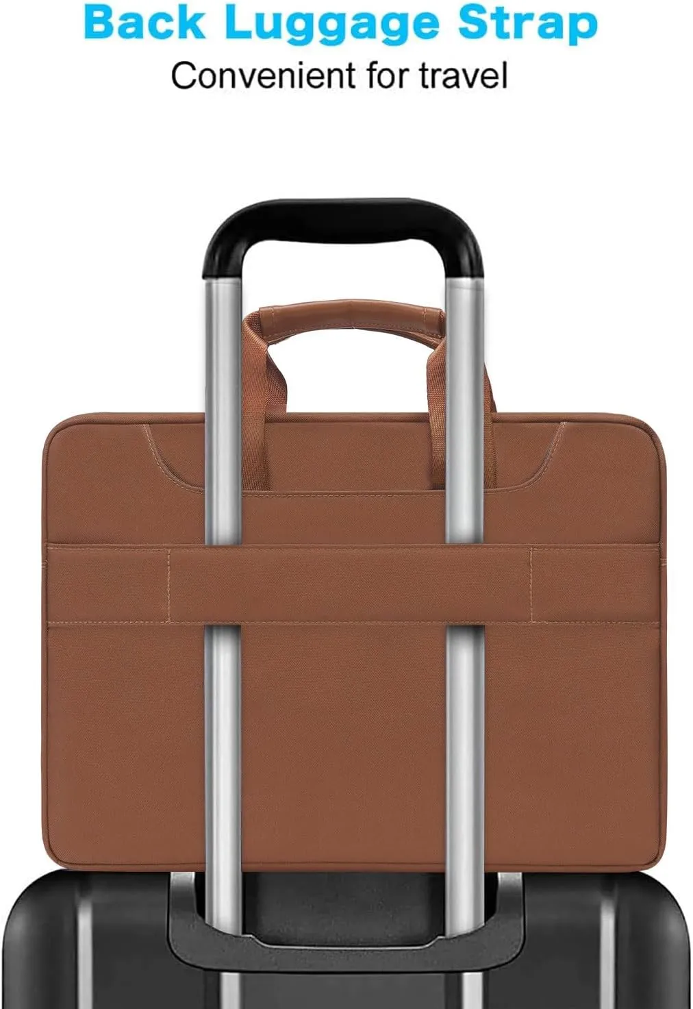 MOSISO 360 Protective Laptop Shoulder Bag Compatible with MacBook Air 15 M4 A3241 M3 A3114 M2 A2941/Pro 16 inch M4 M3 M2 M1, 15-15.6 inch Notebook,Matching Color Sleeve with Belt, Caramel Brown
