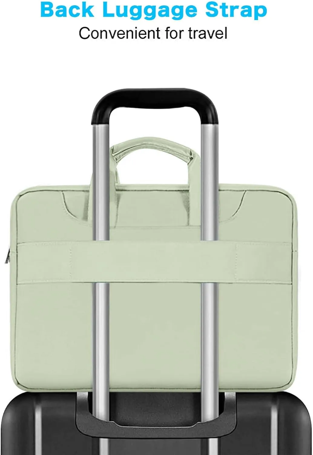 MOSISO 360 Protective Laptop Shoulder Bag Compatible with MacBook Air 15 M4 A3241 M3 A3114 M2 A2941/Pro 16 inch M4 M3 M2 M1, 15-15.6 inch Notebook,Matching Color Sleeve with Belt, Sage Green