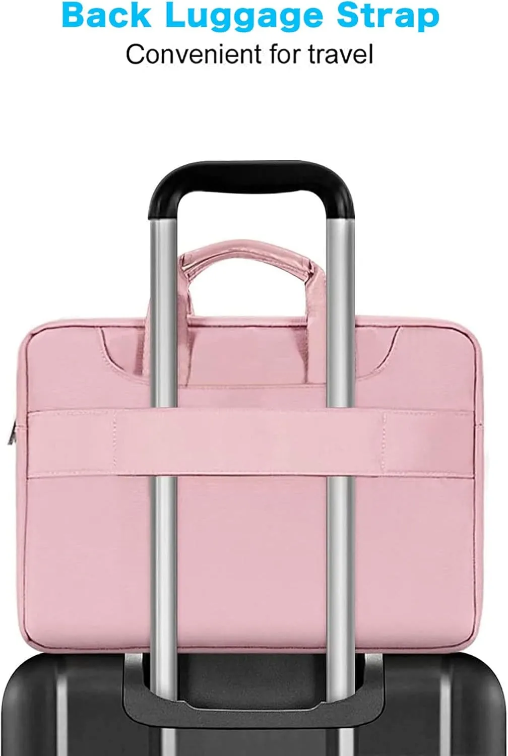 MOSISO 360 Protective Laptop Shoulder Bag Compatible with MacBook Air/Pro, 13-13.3 inch Notebook, Compatible with MacBook Pro 14 inch M4 M3 M2 M1,Matching Color Sleeve with Belt, Pink