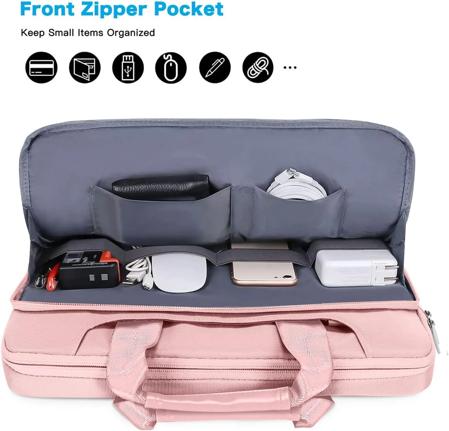 MOSISO 360 Protective Laptop Shoulder Bag Compatible with MacBook Air/Pro, 13-13.3 inch Notebook, Compatible with MacBook Pro 14 inch M4 M3 M2 M1,Matching Color Sleeve with Belt, Pink