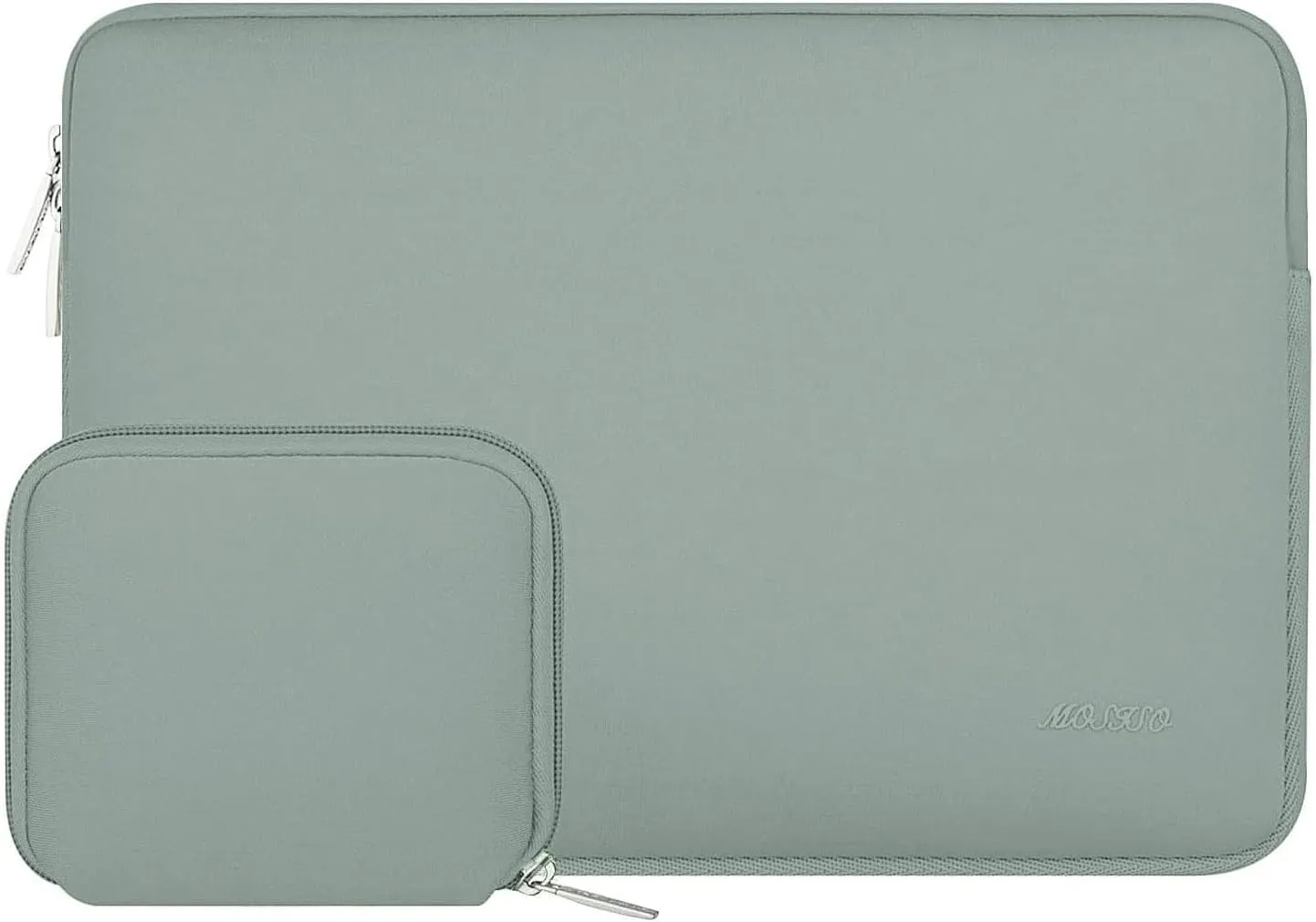 MOSISO Laptop Case 13.3 inch, 13-13.3 inch Laptop Sleeve Bag Compatible with MacBook Air/Pro 13 / Pro 14, HP Dell ASUS Lenovo Notebook, Neoprene Computer Sleeve Bag with Small Case, Antique Green