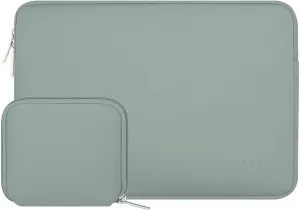 MOSISO Laptop Case 13.3 inch, 13-13.3 inch Laptop Sleeve Bag Compatible with MacBook Air/Pro 13 / Pro 14, HP Dell ASUS Lenovo Notebook, Neoprene Computer Sleeve Bag with Small Case, Antique Green