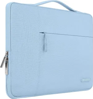MOSISO Laptop Case 13.3 inch, 13-14 inch Laptop Sleeve with Handle Compatible with MacBook Air/Pro 13 / Pro 14, HP Dell ASUS Lenovo Notebook, Polyester Multifunctional Computer Bag, Air Blue