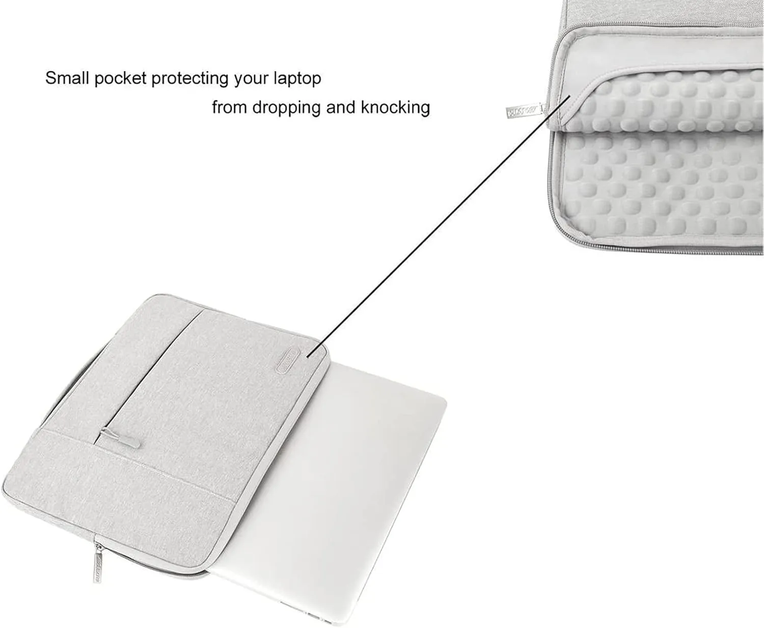 MOSISO Laptop Case 13.3 inch, 13-14 inch Laptop Sleeve with Handle Compatible with MacBook Air/Pro 13 / Pro 14, HP Dell ASUS Lenovo Notebook, Polyester Multifunctional Computer Bag, Gray