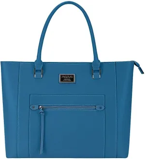 MOSISO Laptop Tote Bag for Women, 15.6 inch Laptop Bag for Work Teacher Business Office Travel Briefcase Handbag with Large Capacity Shockproof Compartment & Zipper Pocket, Lake Blue