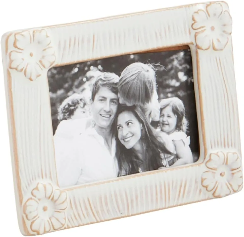 Mud Pie Horizontal Flower Mini Frame; 5.5" x 4.25"