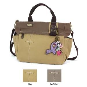 Multi Pocket Tote - Charming Charms Lavender Ribbon