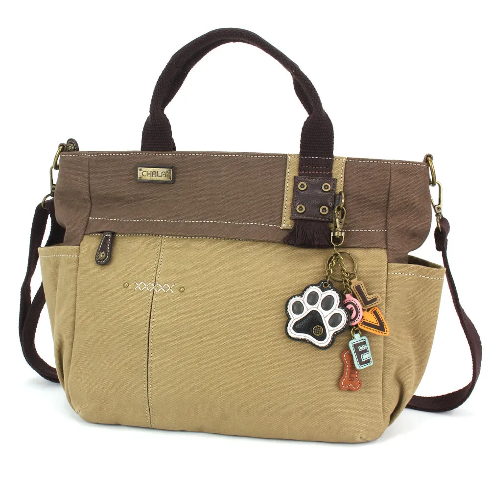 Multi Pocket Tote - Charming Charms Paw LOVE