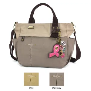 Multi Pocket Tote - Charming Charms Pink Ribbon
