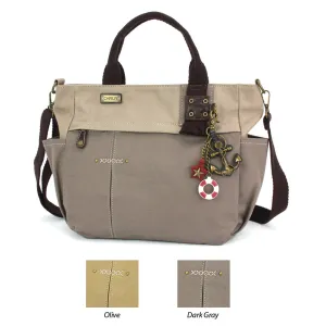 Multi Pocket Tote - Metal Charming Anchor