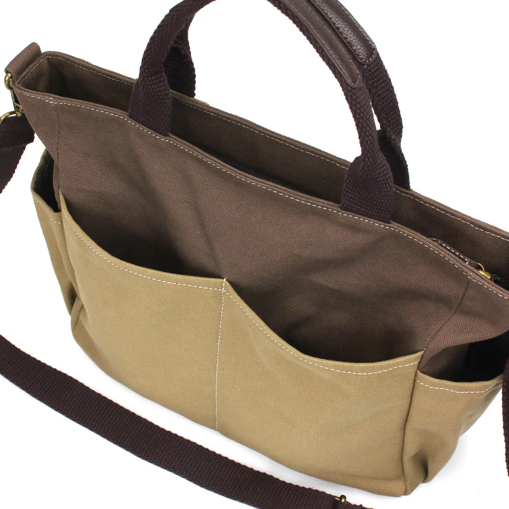 Multi Pocket Tote - Metal Charming Anchor