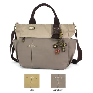 Multi Pocket Tote - Metal Charming Cross