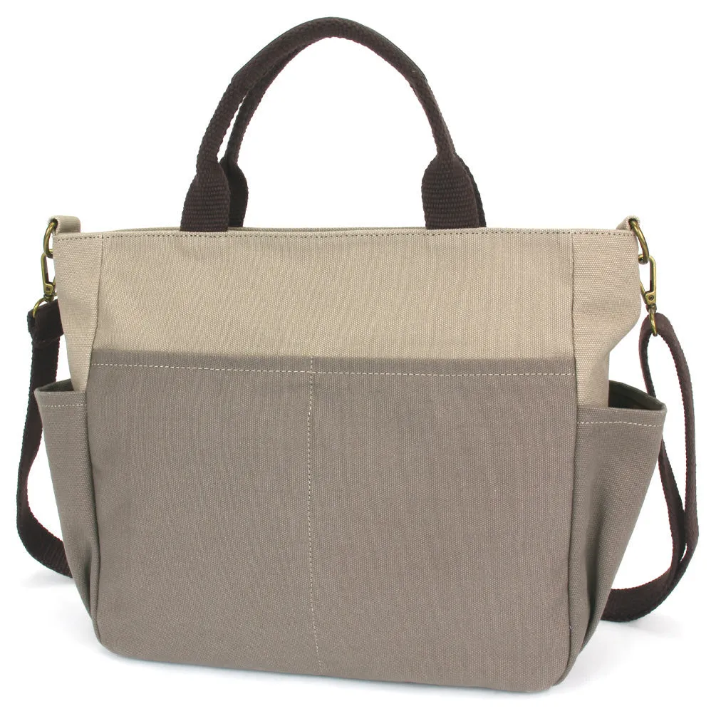 Multi Pocket Tote - Metal Charming Feather
