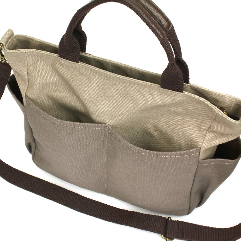 Multi Pocket Tote - Metal Charming Feather