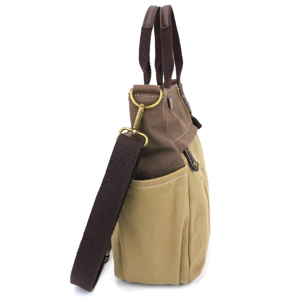 Multi Pocket Tote - Metal Charming Feather