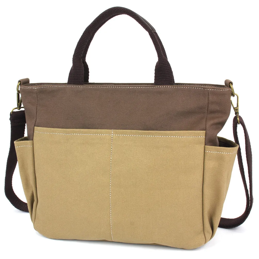 Multi Pocket Tote - Metal Charming Feather