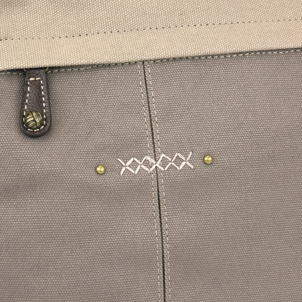 Multi Pocket Tote - Metal Charming Feather