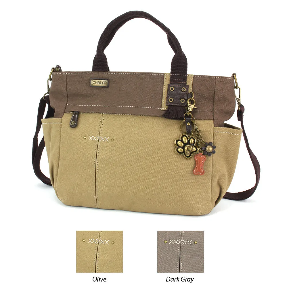 Multi Pocket Tote - Metal Charming Paw Print