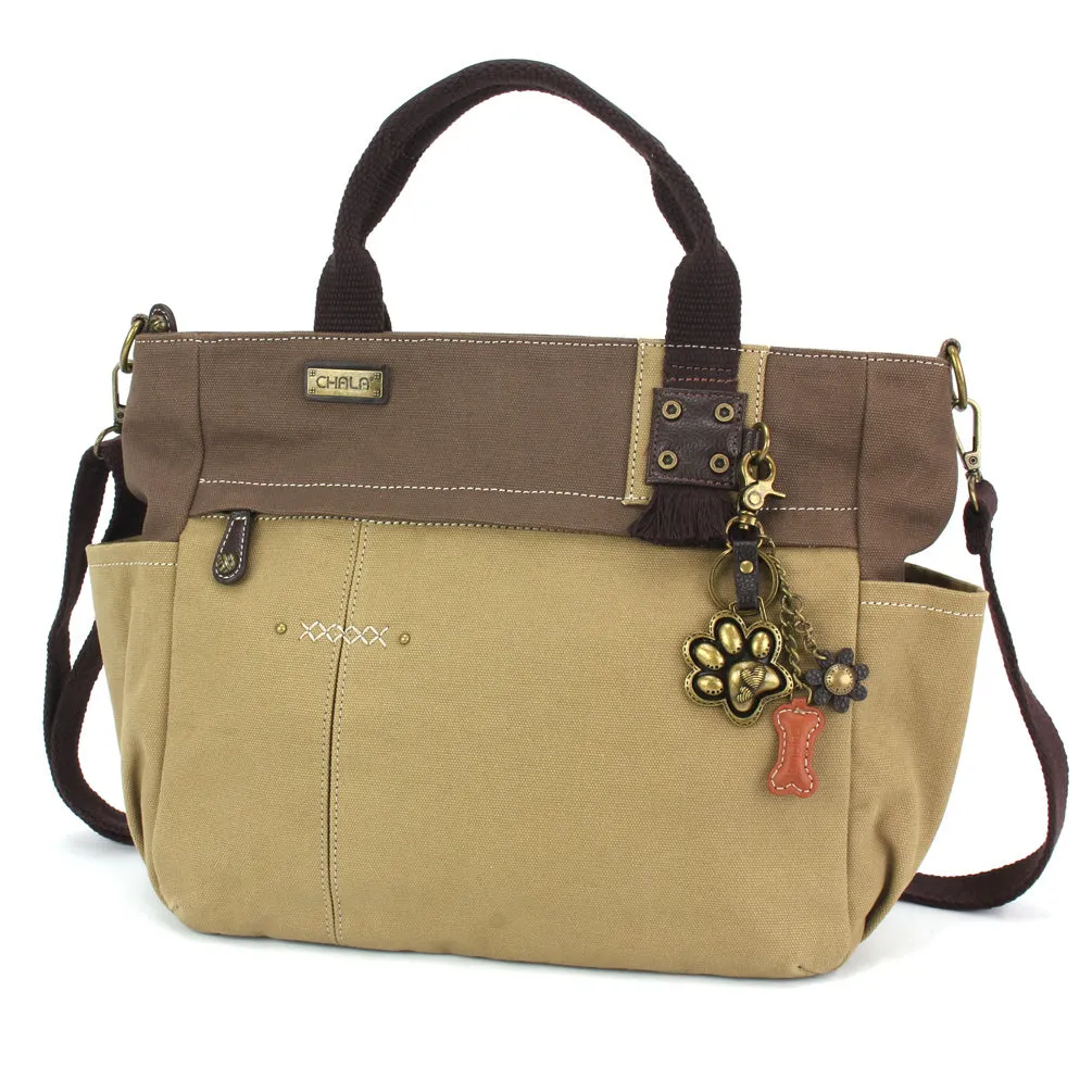 Multi Pocket Tote - Metal Charming Paw Print