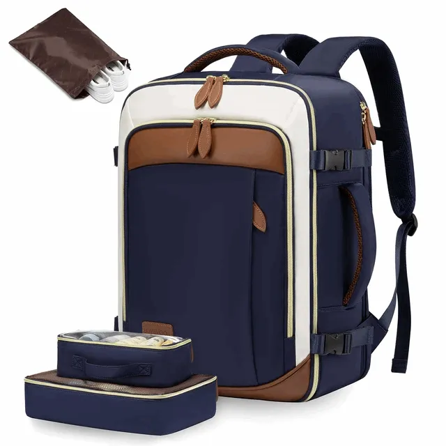 Multifunctional Travel Laptop Backpack with 3 Packing Accessories – Smart & Spacious Bag for Work & Travel