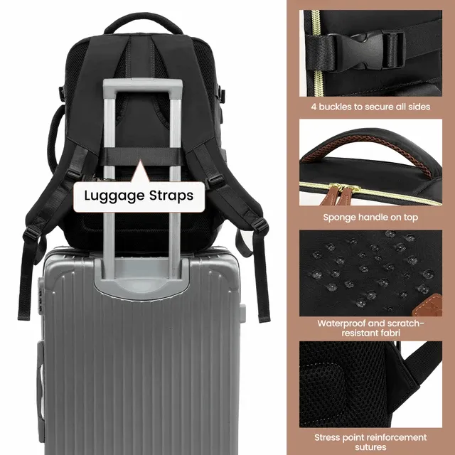 Multifunctional Travel Laptop Backpack with 3 Packing Accessories – Smart & Spacious Bag for Work & Travel