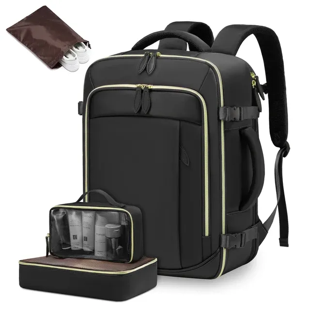 Multifunctional Travel Laptop Backpack with 3 Packing Accessories – Smart & Spacious Bag for Work & Travel