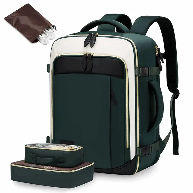 Multifunctional Travel Laptop Backpack with 3 Packing Accessories – Smart & Spacious Bag for Work & Travel