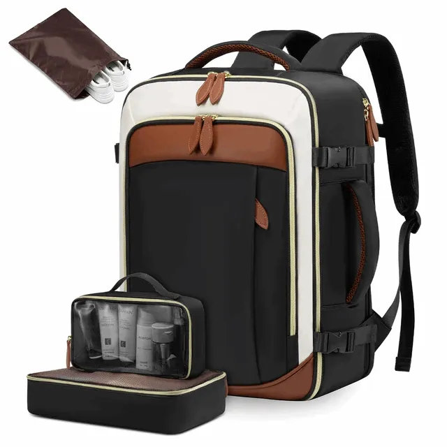Multifunctional Travel Laptop Backpack with 3 Packing Accessories – Smart & Spacious Bag for Work & Travel