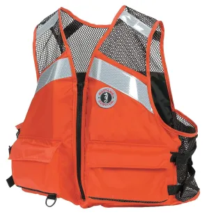 MUSTANG SURVIVAL Life Jacket, L/XL, Orange
