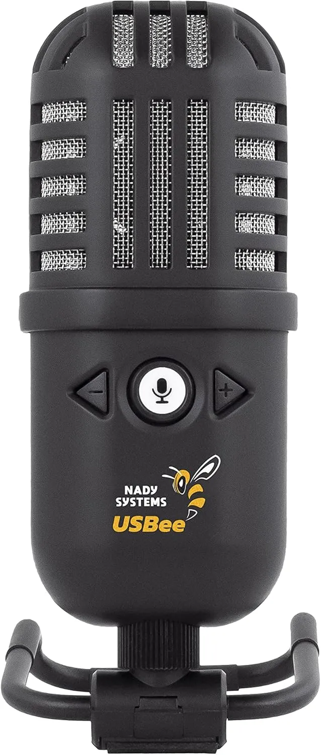 Nady USB Microphone, Computer Condenser Gaming Mic for PC/Laptop, Headphone Output, Volume Control, Plug and Play, LED Mute Button, for Streaming, Podcast, Studio Recording, All Metal