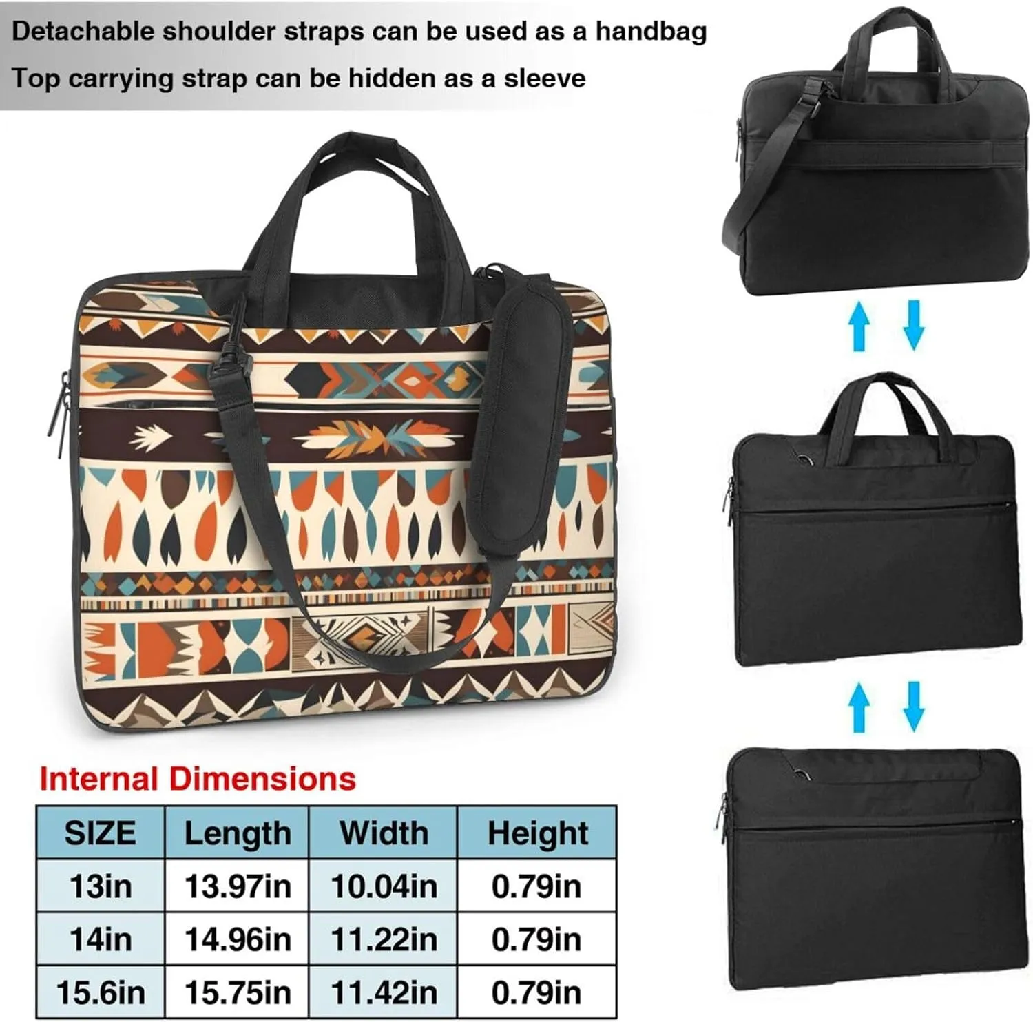 native american beliefs pattern Fashionable and ultra-thin shoulder laptop bag Shockproof soft lining