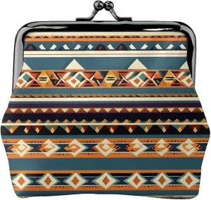 Native American Pattern print Coin Purse, Mini Change Purse for Women Small Coin Purse for Credit Card ID Key