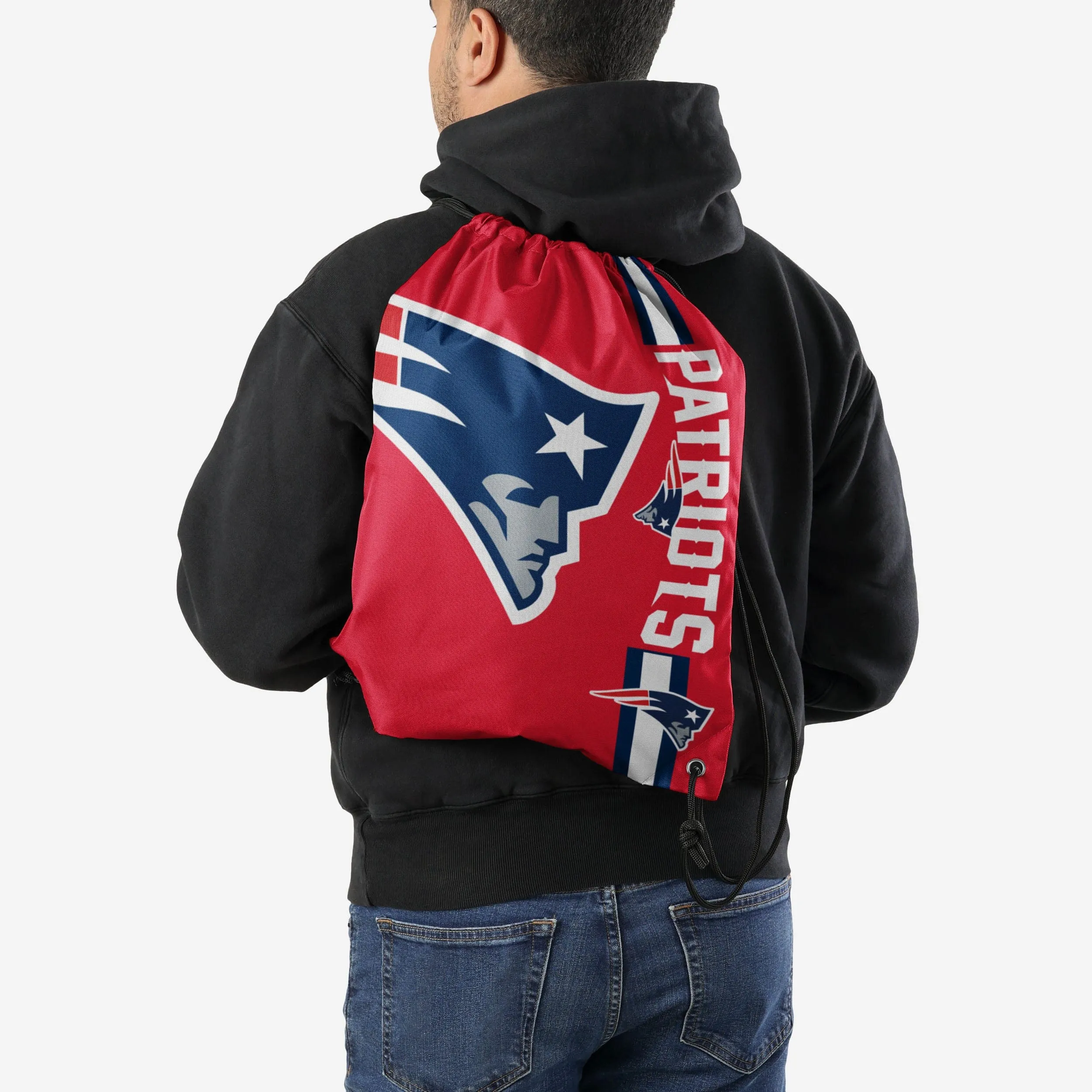 New England Patriots Red Alternate Color Big Logo Drawstring Backpack