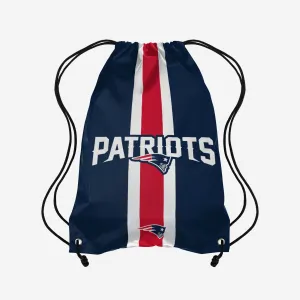 New England Patriots Team Stripe Wordmark Drawstring Backpack