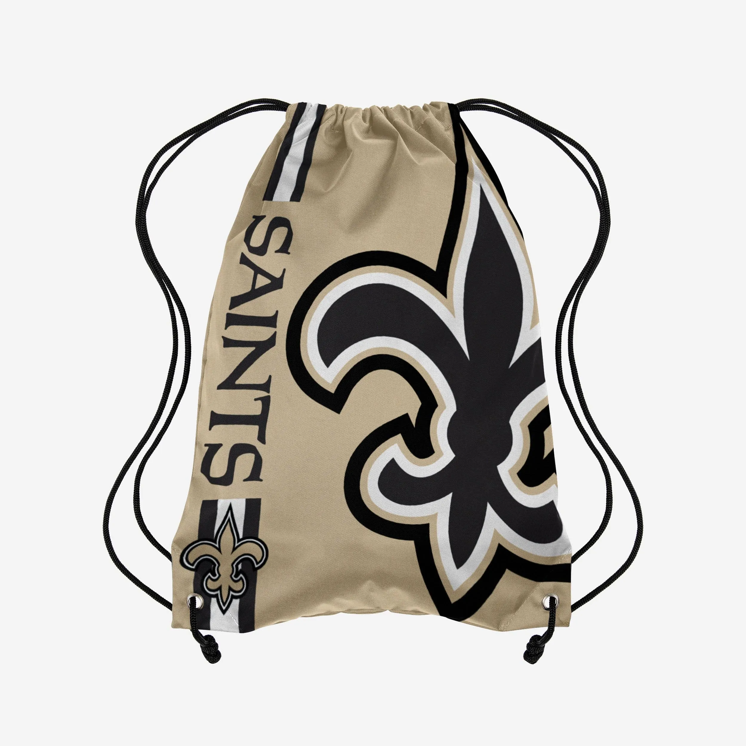 New Orleans Saints Gold Alternate Color Big Logo Drawstring Backpack