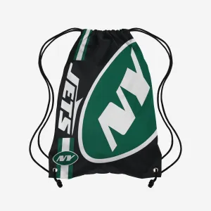 New York Jets Black Alternate Color Big Logo Drawstring Backpack