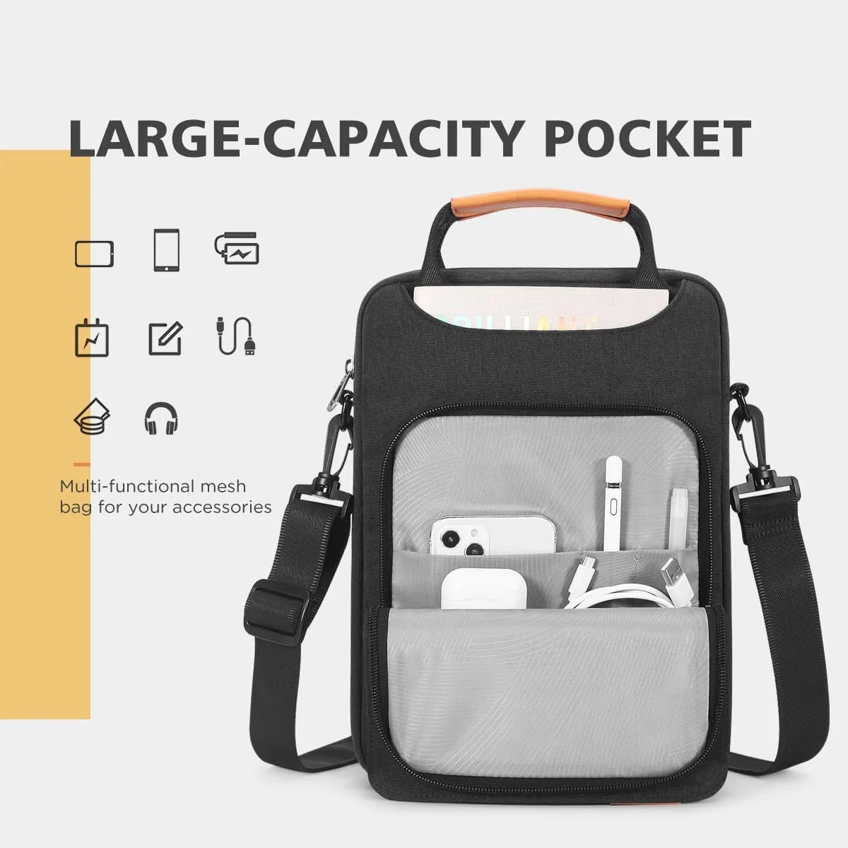 NIDOO Laptop Shoulder Bag 14 inch Laptop Sleeve for 14" MacBook Pro M3 M4 2024/13.5 inch Surface Laptop 6 5 4/ Asus ZenBook 14/14" Lenovo ThinkPad X1 Carbon Yoga/ 13.3" ThinkPad X13/Galaxy Book3 pro