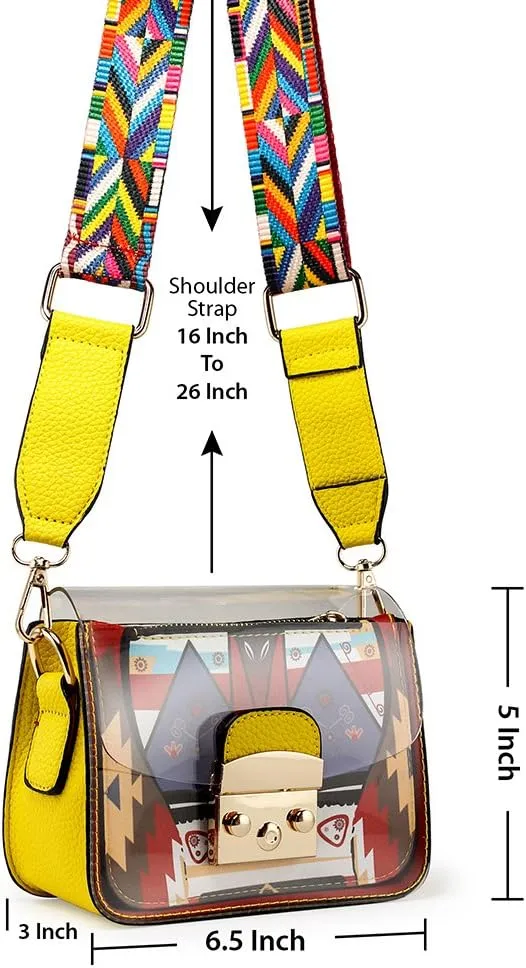 OCT17 Women Mini Transparent Plastic Crossbody Durable Summer Shoulder Bag Purse